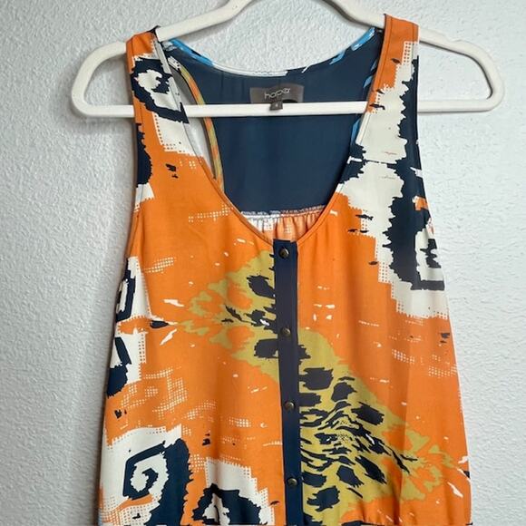 Harper Soul Revival Blue & Orange Summer Dress Size Small - Picture 3 of 15